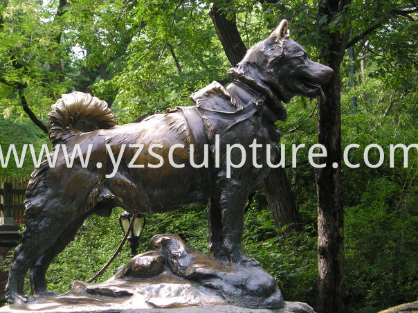 Bronze Dog Sculpture 